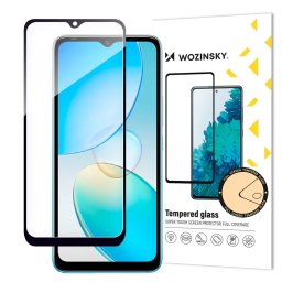 Full Glue Infinix Hot 12i Full Screen Tempered Glass with Frame black (case friendly)