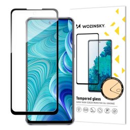 Full Glue Infinix Hot 11S NFC Full Screen Tempered Glass with Frame black (case friendly)