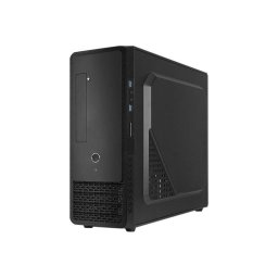 Carcasa UC-03B-OP, Slim Tower, Fara sursa, ATX, mATX, mITX, Negru