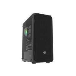 Carcasa SHOBO SH4 RGB, Middle Tower, Fara sursa, ATX, Micro ATX (uATX), Mini ITX, Negru