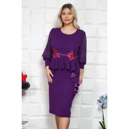 Rochie eleganta Abstract Mouve