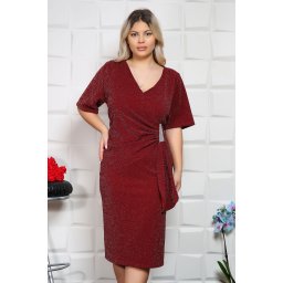 Rochie din lurex Brida Bordo