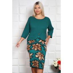 Rochie cu peplum Zena verde