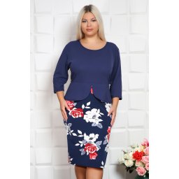 Rochie cu peplum Zena floral