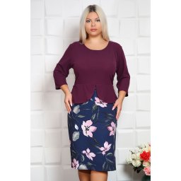 Rochie cu peplum Zena mov