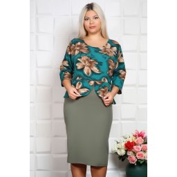 Rochie cu peplum Ares Olive