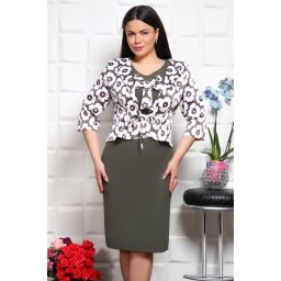 Compleu Elegant Firenze Olive Scurt