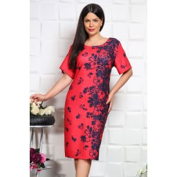 Rochie cu imprimeu Ivete Rosu