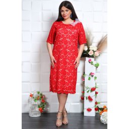 Rochie din dantela rosie Anemona
