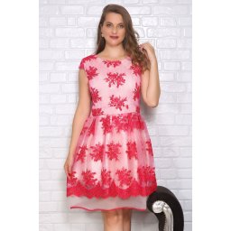 Rochie Eleganta Clara Broderie Rose