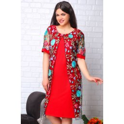 Rochie de Ocazie Selia Verde Rosu