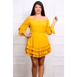 Rochie Eleganta Voal Marisa galbena