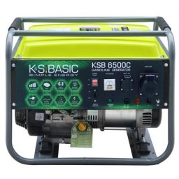 KSB 6500C Generator de curent monofazat Konner & Sohnen , putere 5,5 kVA , AVR , pornire la sfoara , rezervor 25 L, putere motor 15 Cp