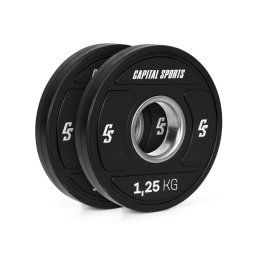 Capital Sports Elongate 2020, discuri, 2 x 1,25 kg, cauciuc dur, 50,4 mm (FIT13-Elongate1,25kg)