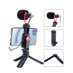 Kit vlog Ulanzi mini trepied MT-05+suport smartphone ST-06 si microfon Sairen VM-Q1
