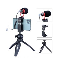 Kit vlog Ulanzi mini trepied MT-03+suport smartphone ST-2S si microfon Sairen VM-Q1