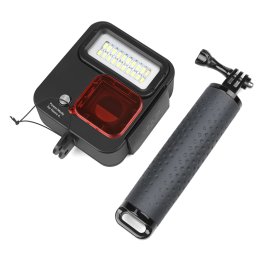 Carcasa waterproof 40m Shoot XT GP435 cu lampa LED si grip compatibila GoPro Hero 5 Black Hero 6 Black Hero 7