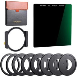 KIT SN25T1 K&F Concept Filtru 100x100mm ND1000 + Suport metalic + 8 inele adaptoare + Husa filtru SKU.1813