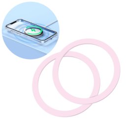 Set 2 adaptoare Metal Magnetic compatibil cu functia MagSafe, Roz