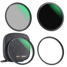 Kit filtre K&F Concept 86mm MCUV+CPL+ND1000 si inel magnetic SKU.1688