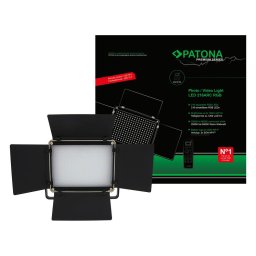 Lumini foto-video Lampa foto-video PATONA Premium cu 216 LED-uri WW/RGB si temperatura reglabila cu telecomanda -4288