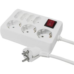 Prelungitor LogiLink 7 gniazd 5.0m biała