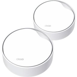 Router Deco X50-PoE AX3000, WI-Fi 6, Dual Band 574 + 2402 Mbps, 2 Buc, Alb