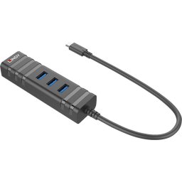 Hub USB 1x RJ-45 + 3x USB-A 3.0 (43249)