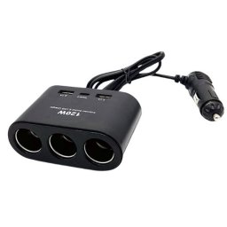 Triplu Bricheta Auto cu Fir OLESSON 1653 si 2 x USB 1 x USB C