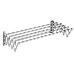 Uscator rufe din aluminiu retractabil cu prindere in perete si 5 bare