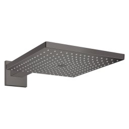 Pălărie de duș, Hansgrohe, Raindance E, cu braț de duș, negru cromat periat, 26238340