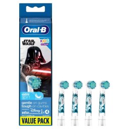 Rezerve pentru periuta de dinti electrica copii Oral-B EB10-4, 4 buc, Star Wars Alb