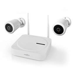 sistem de supraveghere pentru exterior nedis, 2x camere, smart, wifi, 1080p, ip65, mod vedere nocturna