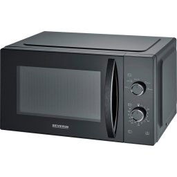 Cuptor cu microunde capacitate 25 litri, platou rotativ Ø 28 cm, 6 trepte de putere, functie dezghetare, timer, semnal acustic, lumina interioara, carcasa otel inoxidabil, usor de curatat, negru