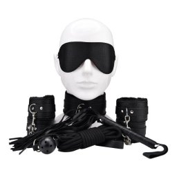 Bound to Play Set Bondage pentru Incepatori (8 Piese) Negru Deschide Usa catre Experiente Noi