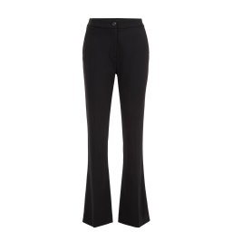 WE Fashion Pantaloni cu dungă negru