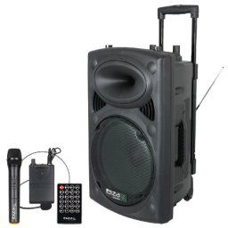 Boxa portabila IBIZA SOUND PORT15UHF-BT, Bluetooth, SD, USB, 800W, Black