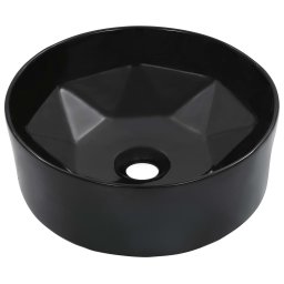 Chiuveta de baie, negru, 36 x 14 cm, ceramica GartenMobel Dekor