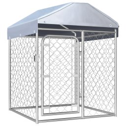 Padoc pentru caini de exterior, cu acoperis, 100 x 100 x 125 cm GartenMobel Dekor