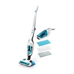 Aspirator vertical si mop 3 in 1 ETA645390000, 21.6 V, 0.55 l, Indicator luminos, Filtru HEPA, Alb