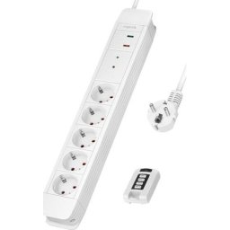 Prelungitor LogiLink 5 gniazd 1.5m biała
