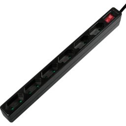 Prelungitor LogiLink 6 gniazd 1.5m czarna