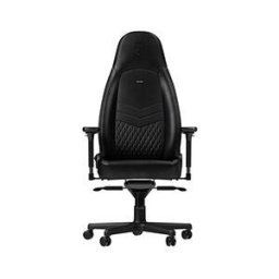 Scaun Gaming ICON Real Leather Gaming Chair - Black/Black