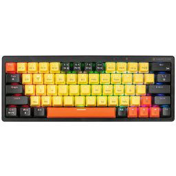Tastatura GameZone Evo1 Hot SWAP 63, Fara fir, Bluetooth, USB, Wireless, Layout US, Galben
