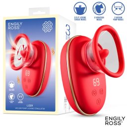 Engily Ross Lizer Vacuum Pump Licking Stimulator with Vibrations Red