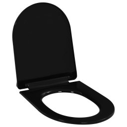 Capac WC cu închidere silentioasa, eliberare rapida, negru GartenMobel Dekor