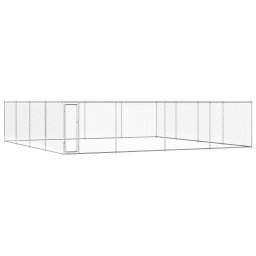 Padoc pentru caini de exterior, 760x760x185 cm, otel galvanizat GartenMobel Dekor