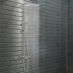 Set de dus cu doua capete, cu termostat, otel inoxidabil GartenMobel Dekor