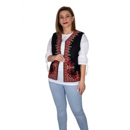 Vesta brodata cu model traditional Olguta 2