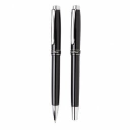 Set 2 pixuri elegante, Swiss Peak, HE, alama, otel, negru